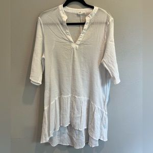 Cotton pullover swim coverup